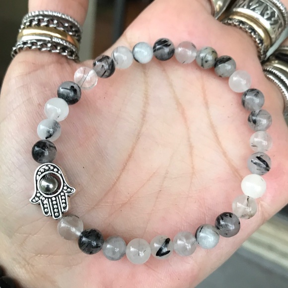 Genuine quartz moon or hamsa or heart bracelets - Picture 5 of 6
